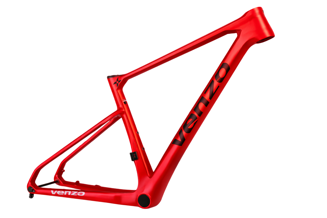 Cuadro de bicicleta Venzo rojo brillante-Photoroom